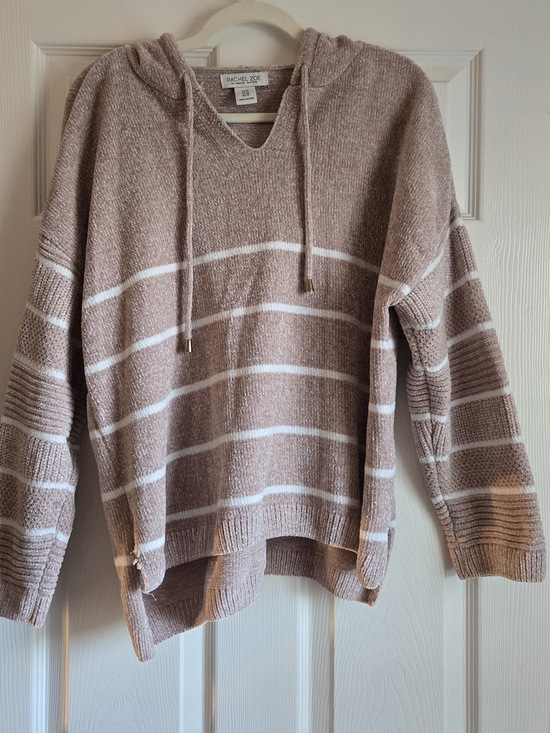 Rachel Zoe Sweaters - Rachel Zoe Striped Hooded Knit Sweater